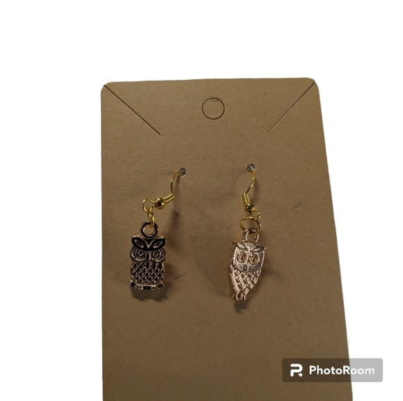 Handcrafted Owl Earrings. 1 Pair. New. - Picture 3 of 9